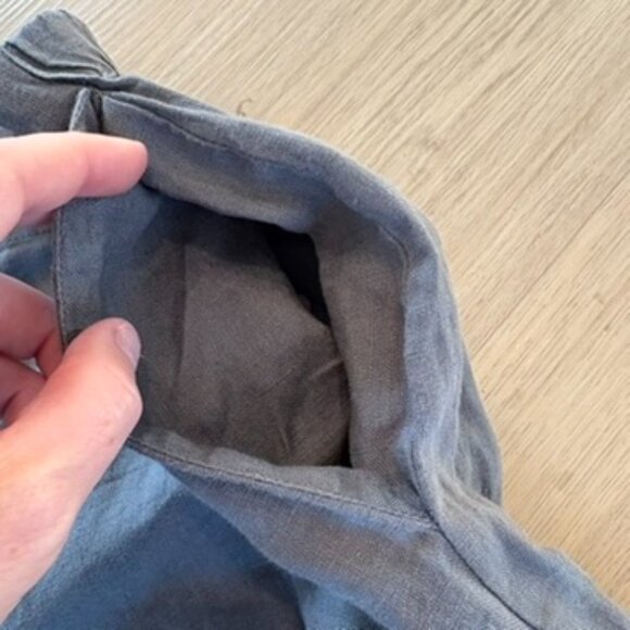 Flax Linen Pants Gray 4/6 Small - Picture 7 of 8